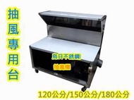 免運  全新品【180公分 不銹鋼抽風台+半碼抽風機】適用煎台.雞蛋糕爐.海產爐.桌上型油炸機.章魚燒爐等爐具