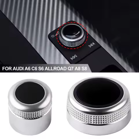 Multimedia MMI Volume Knob Rotary Button Switch Setting Navigation Main Menu Switch Cover For Audi A
