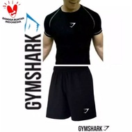Shark gym t-shirt + sports shorts package fitness running training sports/