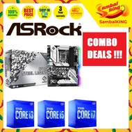 [Ready Stock] ASROCK H470 STEEL LEGEND INTEL MOTHERBOARD + INTEL CPU COMBO PROMO I3-10100F I5-10400F I7-10700F I7-10700K
