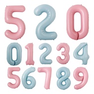 32inch Number 0-9 Ballon Foil Ballon Birthday Decoration (pink&blue)