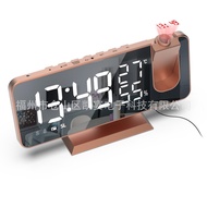 Jam Penggera Radio Multifungsi dengan Paparan Suhu dan Kelembapan Baharu, Jam Cermin LED Kreatif, Ja