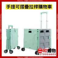 花王 - 花王 - 手提可摺疊拉桿購物車 [綠灰色](4898888023633)