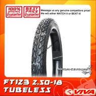 High Quality℡TAYAR VIVA TUBELESS TYRE FT123 (BUNGA SOTONG) 2.50-18 250-18