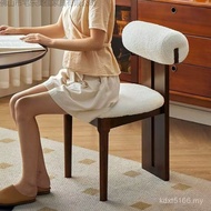 Designer Dining Chair Hippo French Retro Makeup Solid Wood Living Room Dining Table Chair Household 
