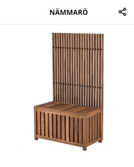 IKEA NÄMMARÖ - 收納盒和間隔屏風, 戶外用/淺棕色, 80x68x140 公分
