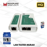 LAN TESTER RJ45 AND RJ11 + BATTERY / TESTER CABLE RJ 45 AND RJ 11