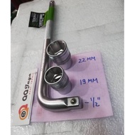 L-SOCKET HANDLE + SOCKET WRENCH 19 AND 22 MM TEKIRO