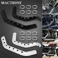 HX Motorcycle Exhaust Pipe Heat Shield Muffler Guard Black/Chrome Protective Cover For Harley Sports