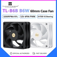 Thermalright TL-B6B B6W 60mm Case Fan 4pin PWM Temperature Control 6025 CPU Cooling Fan 3200RPM Cool