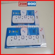 T-Adaport 3SOCKET 4Socket Extension Neon Indicator Portable Extension Socket Extension Plug 3GANG 4G