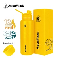 AquaFlask Botol 22oz 32oz 40oz Vacuum Insulated Wide Mouth Stainless Steel Tumbler Outdoor Sports Th
