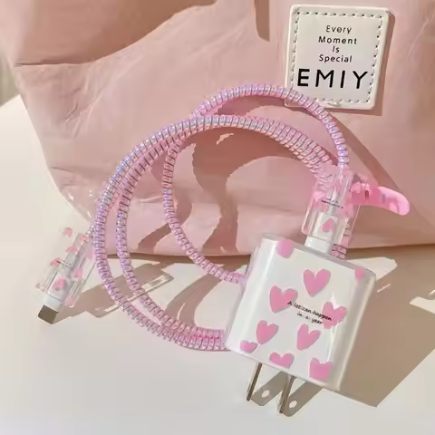 20W Charger Charger Protector Cute Cartoon Cable Charger Protector Cover Simplicity Lovely for Iphon
