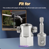 SISTERWD Trailer Jack Crank Handle, Charging Drill 1/2 Inch Socket Drill Adapter, Drill Adapter Adap