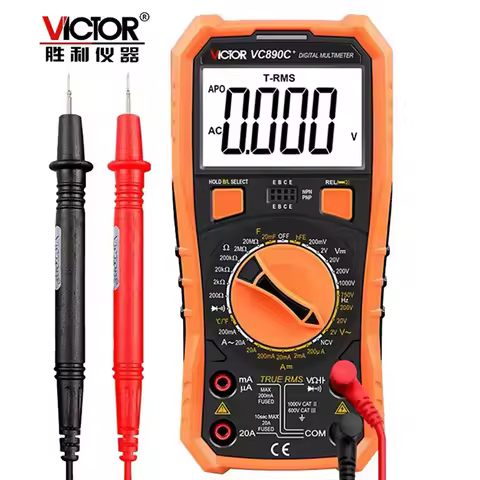 Victory Digital Multimeter Vc890D High-Precision Multimeter Vc890C Capacitance Anti-Burn Electrician