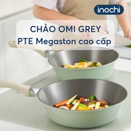 [Premium Version] OMI GRAY premium Megastone non-stick Teflon (PTFE) pan, for all types of stoves