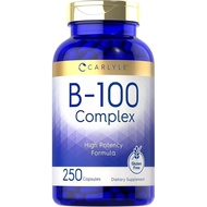 Carlyle B-100 Complex Vitamin | 250 Capsules |, Gluten Free Supplement
