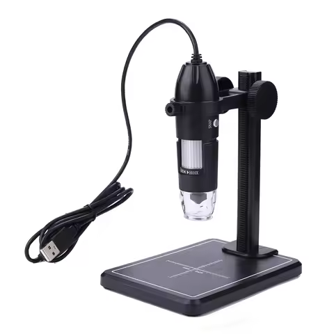 2MP Video Microscopes 1600X USB Digital Microscope with 8 LED & Lift Stand HD Inspection Camera for 