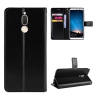 Luxury Crazy Horse PU Leather Casing Huawei Nova 2i Flip Cover Nova2i Lanyard Card Holder Wallet Case