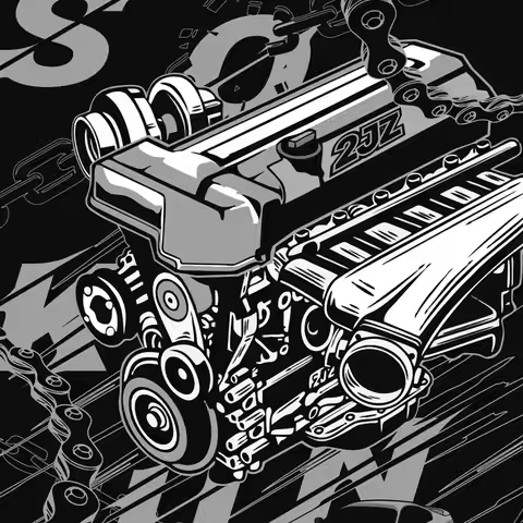 974pcs 2JZ-GTE Engine Building Blocks PB8814 Technical SOKUN 2JZ-GTE Engine JDM Engine Model Bricks 