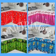 Kitchen under-door curtains / stove table curtains measuring 90x75cm, free rope