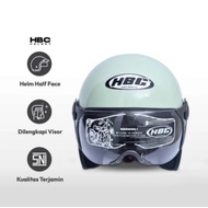 HIJAU Hbc Half Face Helmet with Mint Green Visor