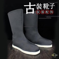 Taoyuan Shipment-Antique Shoes Official Boots Chinese Style Long-tube Cloth Shoes Men's Opera Perfor