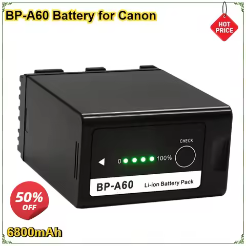6800mAh BP-A60 Bateria BP A60 Battery for Canon CA-CP200L EOS C200 C200 PL C200B C300 Mark II XF705 