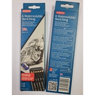 DERWENT 6 Watersoluble Sketching Pencil in Tin (2xHB 2x4B 2x8B) ***CLEARANCE