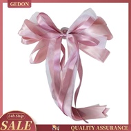 [Gedon] Wedding Car Decoration Kits Large Heart Flowers Pad &amp; 5m Ribbons &amp; 6 Bows