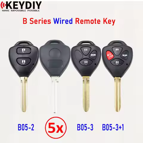 5PCS KEYDIY B05-2 / B05-3 / B05-3+1 B Series Wired Remote Key For KD900 KD-MINI KD-X2 KD-X4 Key Prog