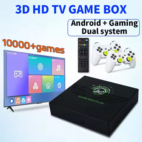 V6 Retro Handheld Game Console 64G Dual-System 40+ Game Simulator Box Super HD Video Game Player Per