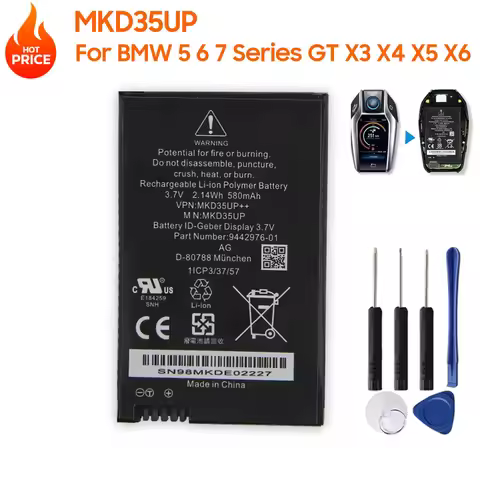 New Replacement Battery MKD35UP For BMW Car Key LCD For BMW 5 6 7 Series GT X3 X4 X5 X6 730 740 745 