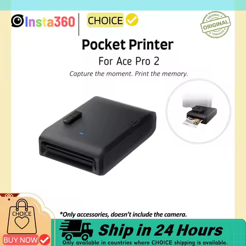 Insta360 Ace Pro 2 Pocket Printer Bluetooth Instant Photo Printer with Signature Watermark For Insta