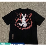 Ricky is the Clown Magic Bunny print cotton casual T-shirt Black Ricky Joker