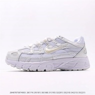 NK P-6000Metallic Silver Low-Top Retro Torre Casual Sports Comfortable Jogging Shoes