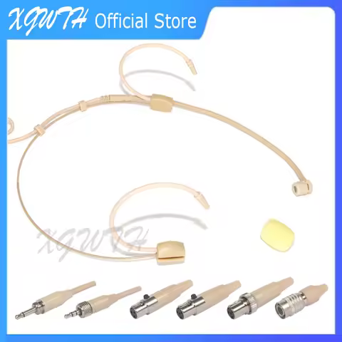 Electret Condenser Headset Microphone Cardioid Headworn Earset Over Ear Mic for Sennheiser Shure AKG