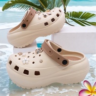 FENTINA Sandal Kodok Wanita Kekinian Tinggi 8cm Sandal Baim Wanita Wedges Sandal Jelly Anti-selip