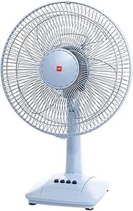 KDK A30AS Table Fan with 30cm Plastic Blade, Silver Blue