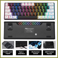 ۩ ∆ ⊕ ZIFRIEND ZA646 60% Hot Swappable Gaming Mechanical Keyboard Blue/Red Switch 63Keys RGB Backli