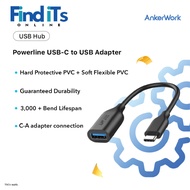 Anker Powerline USB-C Adapter to USB-A 3.1 - Black