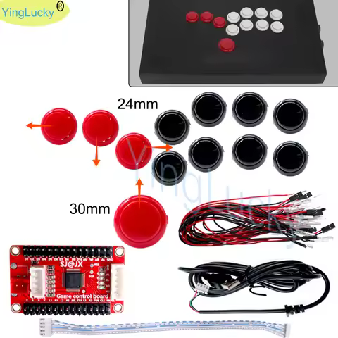 Hitbox DIY kit original Sanwa Buttons Zero Delay arcade usb encoder supports PC hitbox ps3 raspberry