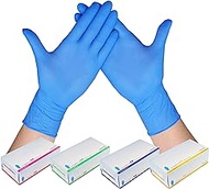 Firstlate Nitrile Gloves 5B Powder-Free Gloves, Blue, M, Pack of 150, Food Sanitation Law Compliant, Thick, Anti-Slip, Disposable, Nursing Care, Food, Cleaning, Size M
