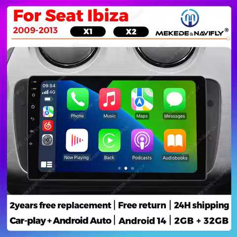 Android 14 Autoradio For Seat Ibiza 6j 2009~2013 Car Radio Multimedia Player GPS Head Unit Wireless 