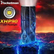 Most Powerful LED Flashlight XHP90.2 XLamp waterproof Torch Smart chip control With bottom attack co
