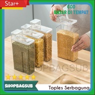 Cereal Jar Food Grain Dry Food Container Measuring Box Airtight Oil Container