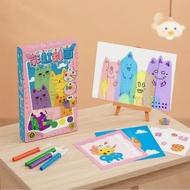 Magic Rainbow Scratch Art Kit 35pcs Squeegee Fun for Kids DIY Painting