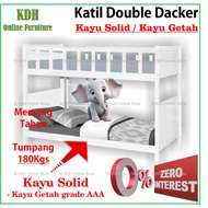(0% Interest) SN 40 Double Dacker Putih Katil Double Dacker Katil 2 Tingkat Bunk Bed Katil Budak Katil Anak High Bed