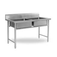 RAREITEM อ่างล้างสแตนเลส อ่างล้างจาน อ่างล้างมือ 2 หลุม