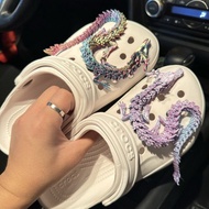 Popular Three-Dimensional Chinese Dragon Shoes Flower Hole Shoes Accessories Buckle Detachable 3D Cr